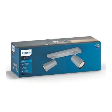 Philips 50572/48/PN - Bodové svietidlo MYLIVING PAISLEY 2xGU10/10W/230V