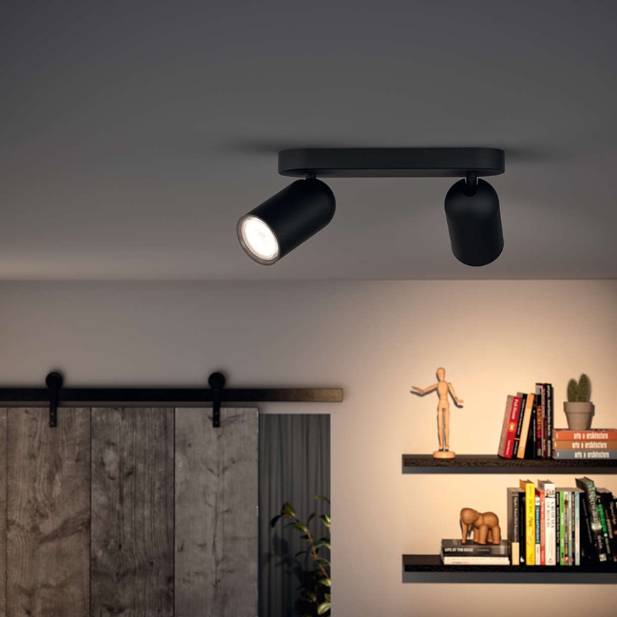 Philips 50582/30/PN - Bodové svietidlo MYLIVING PONGEE 2xGU10/10W/230V
