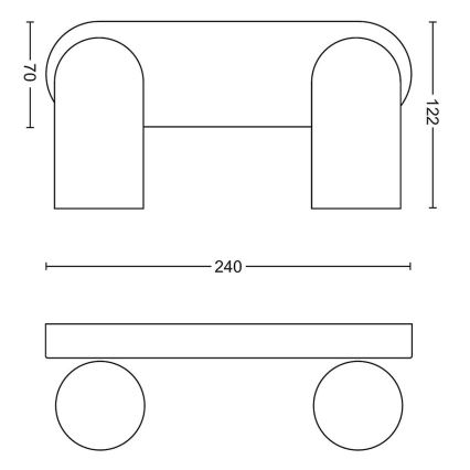 Philips - Bodové svietidlo 2xGU10/5,5W/230V