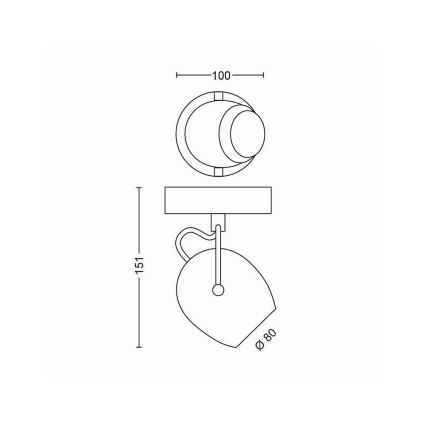 Philips 50611/30/P0 - LED Bodové svietidlo RIVANO LED/4,3W/230V