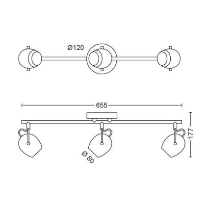 Philips 50613/31/P0 - LED Bodové svietidlo RIVANO 3xLED/4,3W/230V