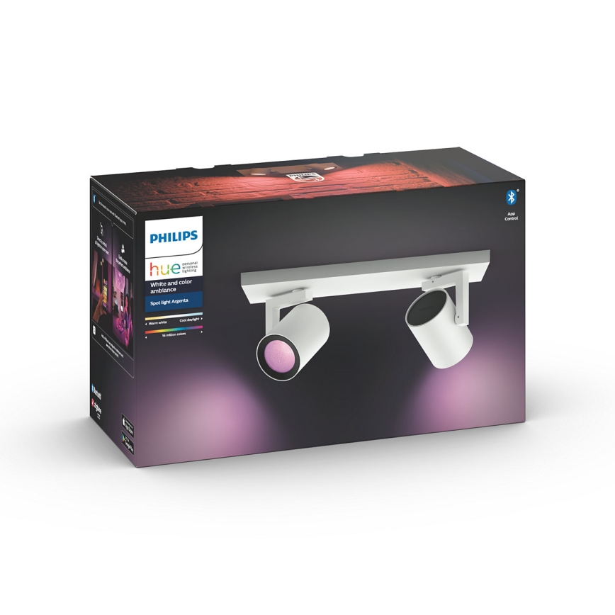 Philips 50622/31/P7 - LED Bodové svietidlo HUE ARGENA 2xGU10/5,7W/230V