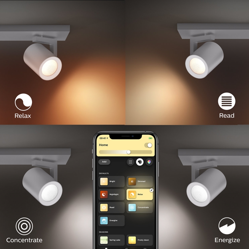 Philips 50622/48/P7 - LED Bodové svietidlo HUE ARGENA 2xGU10/5,7W/230V