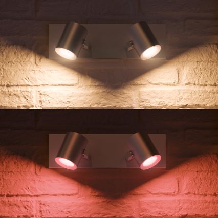 Philips 50622/48/P7 - LED Bodové svietidlo HUE ARGENA 2xGU10/5,7W/230V