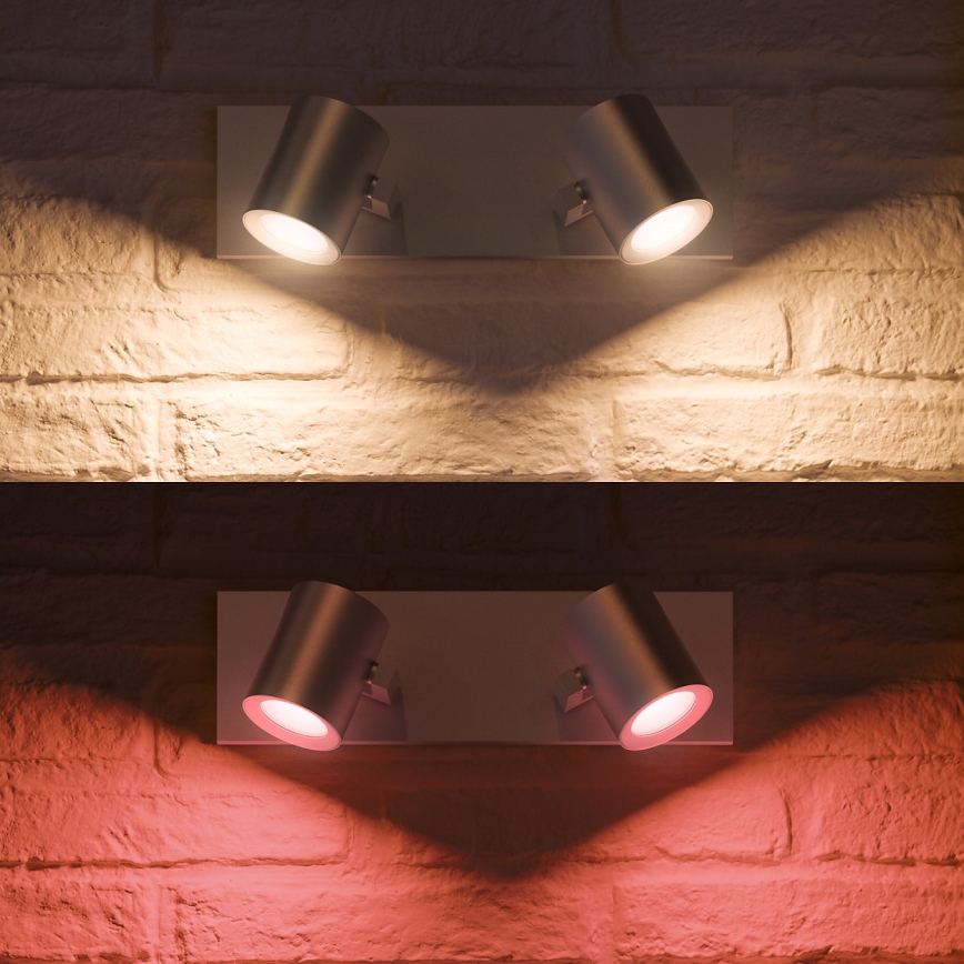 Philips 50622/48/P7 - LED Bodové svietidlo HUE ARGENA 2xGU10/5,7W/230V