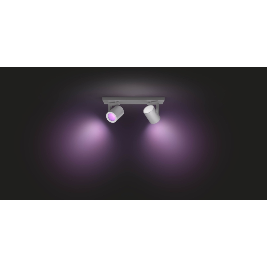 Philips 50622/48/P7 - LED Bodové svietidlo HUE ARGENA 2xGU10/5,7W/230V