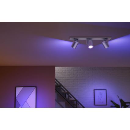 Philips - LED RGBW Stmievateľné bodové svietidlo Hue ARGENA 3xGU10/5,7W/230V