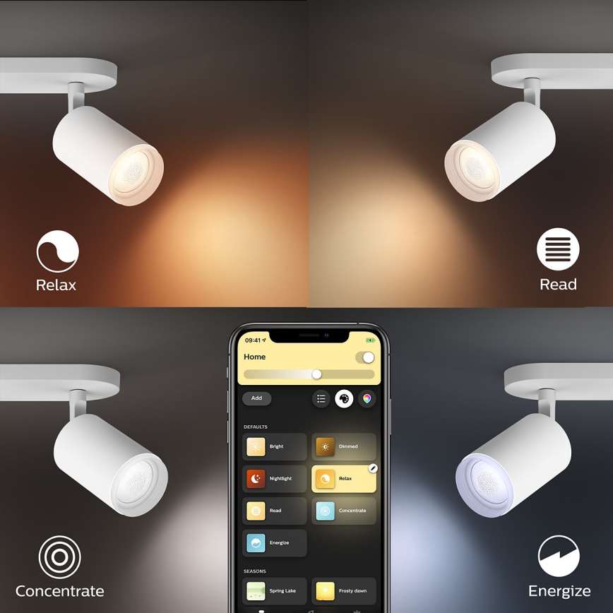 Philips 50632/31/P7 - LED Bodové svietidlo HUE FUGATO 2xGU10/5,7W/230V