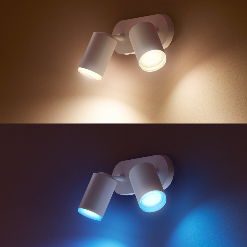 Philips 50632/31/P7 - LED Bodové svietidlo HUE FUGATO 2xGU10/5,7W/230V