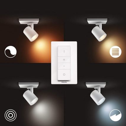 Philips - LED Stmievateľné svietidlo Hue RUNNER 1xGU10/5W/230V + diaľkové ovládanie