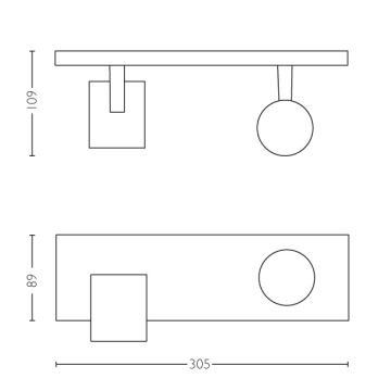 Philips - LED Stmievateľné bodové svietidlo Hue RUNNER 2xGU10/5,5W