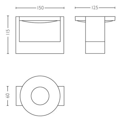 Philips 53150/48/P0 - LED Stmievateľné nástenné svietidlo PARTICON LED/4,5W/230V