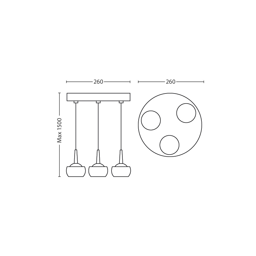 Philips 53223/11/16 - LED závesné svietidlo CYPRESS 3xLED/3W/230V