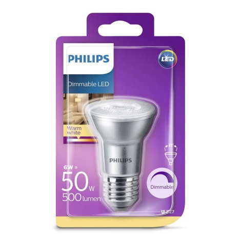 Philips 538640 - LED Stmievateľná žiarovka E27/6W/230V 2700K