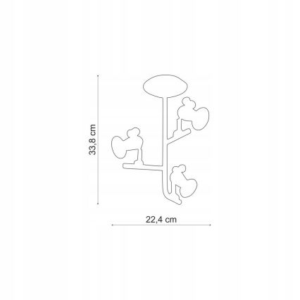 Philips 56313/55/PO – LED Detské bodové svietidlo 3XGU10/3,5W/230V