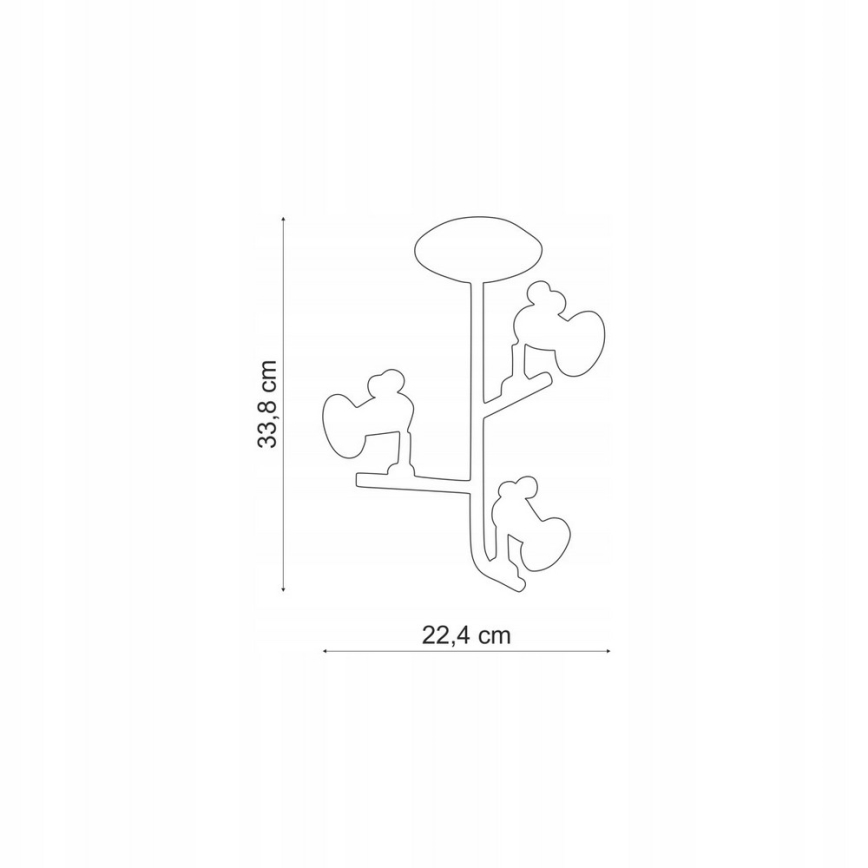 Philips 56313/55/PO – LED Detské bodové svietidlo 3XGU10/3,5W/230V