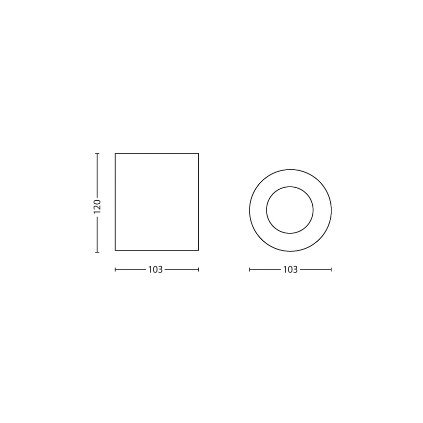 Philips 56330/30/PN - LED Bodové svietidlo MYLIVING PILLAR GU10/4,7W/230V