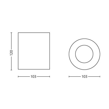 Philips - Bodové svietidlo 1xGU10/20W/230V