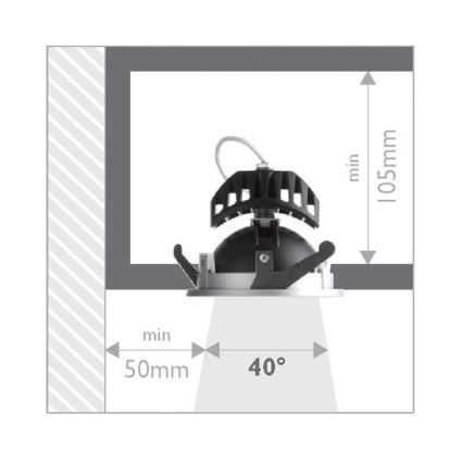 Philips 57962/31/16 - LED kúpeľňové podhľadové svietidlo SCULPTOR 1xLED/6W/230V