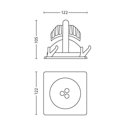 Philips 57962/31/16 - LED kúpeľňové podhľadové svietidlo SCULPTOR 1xLED/6W/230V