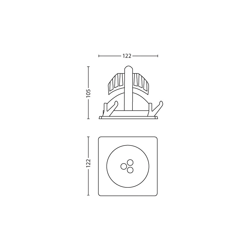 Philips 57962/31/16 - LED kúpeľňové podhľadové svietidlo SCULPTOR 1xLED/6W/230V