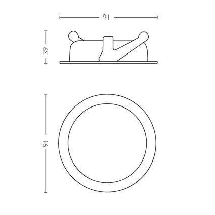 Philips - LED Kúpeľňové podhľadové svietidlo 1xLED/4,5W IP65