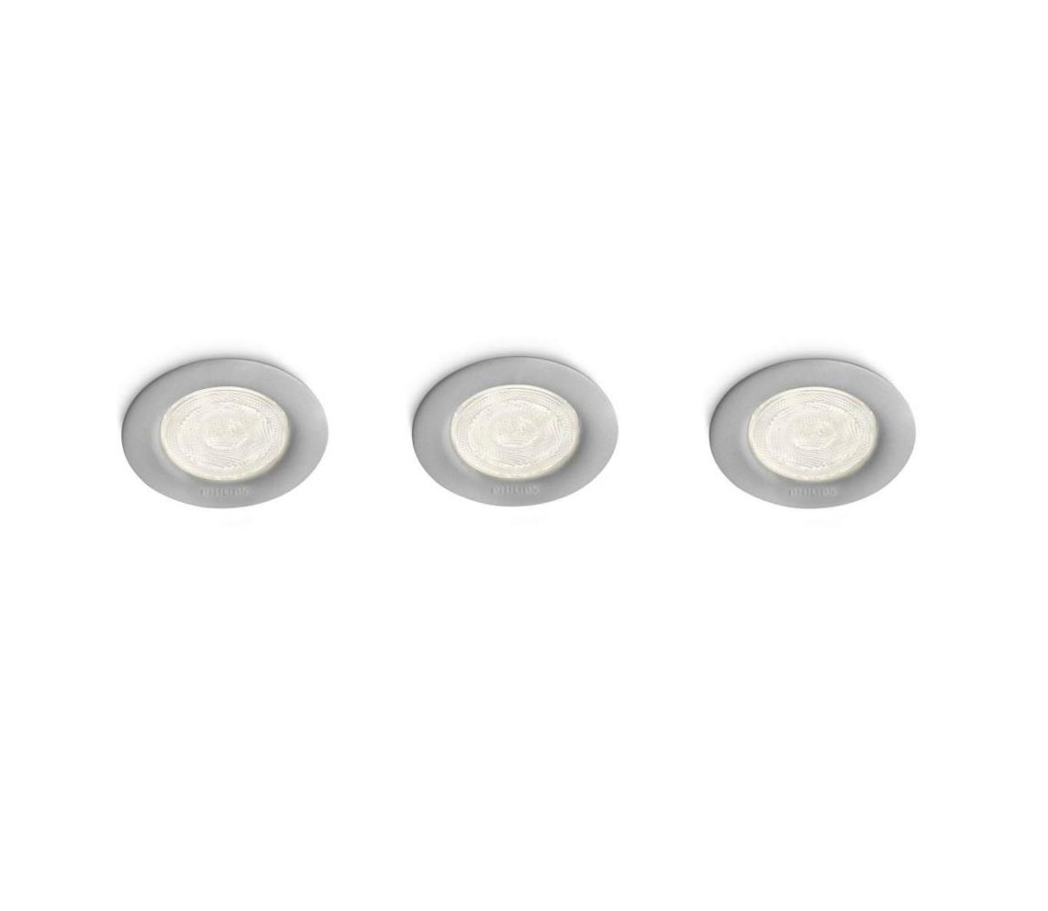 Philips Philips 59100/87/16 - SADA 3x LED bodové zápustné svietidlo SCEPTRUM LED/3W