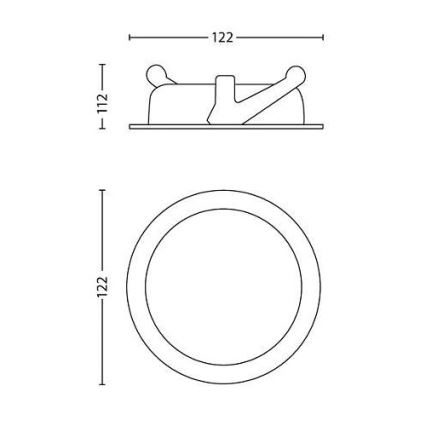 Philips - LED Stmievateľné podhľadové svietidlo LED/4,5W/230V