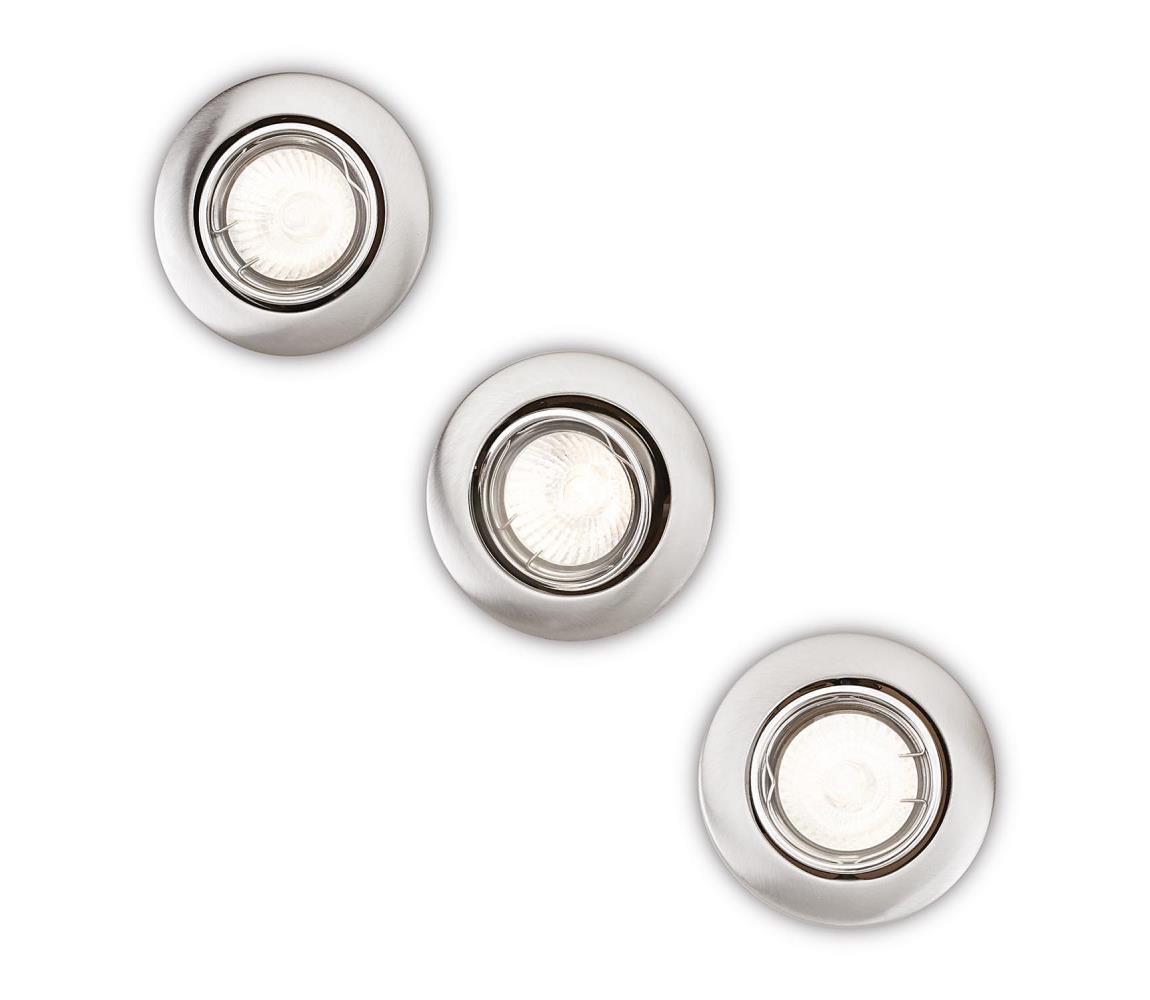 Philips Philips 59243/17/E7 - SADA 3x Podhľadové svietidlo 1xGU10/50W/230V