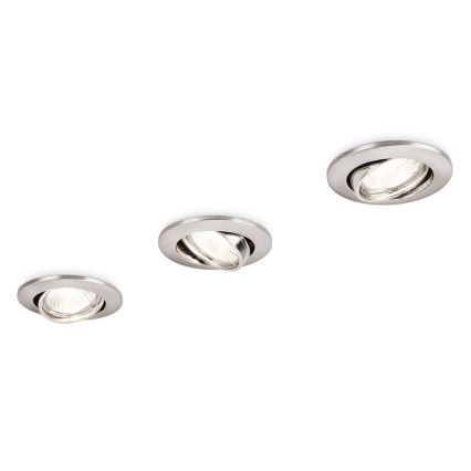 Philips 59243/17/E7 - SADA 3x Podhľadové svietidlo ESSENTIALS ENIF 3xGU10/50W/230V