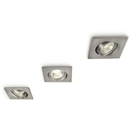 Philips 59473/17/16 - SADA 3x Podhĺadové svietidlo MYLIVING CAPELLA 3xGU10/35W/230V matný chróm