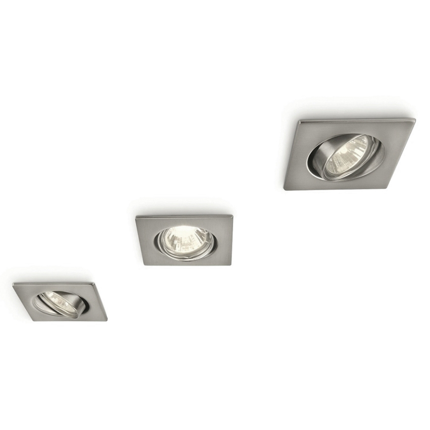 Philips 59473/17/16 - SADA 3x Podhĺadové svietidlo MYLIVING CAPELLA 3xGU10/35W/230V matný chróm