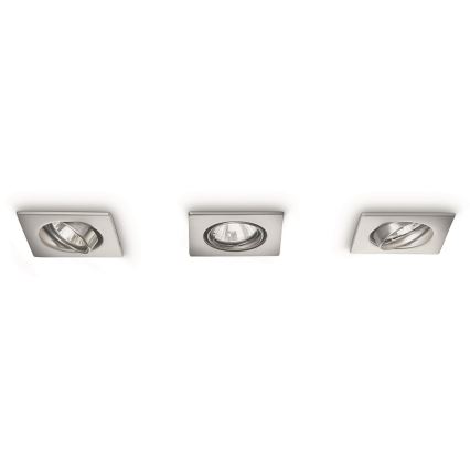 Philips 59473/17/16 - SADA 3x Podhĺadové svietidlo MYLIVING CAPELLA 3xGU10/35W/230V matný chróm