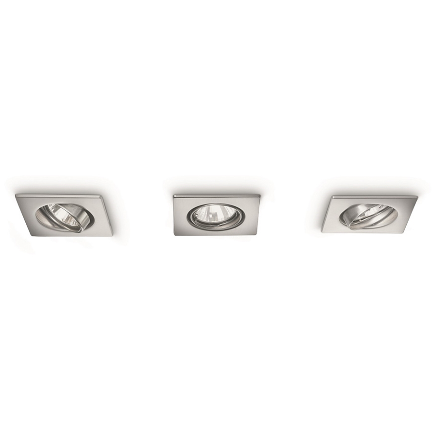 Philips 59473/17/16 - SADA 3x Podhĺadové svietidlo MYLIVING CAPELLA 3xGU10/35W/230V matný chróm