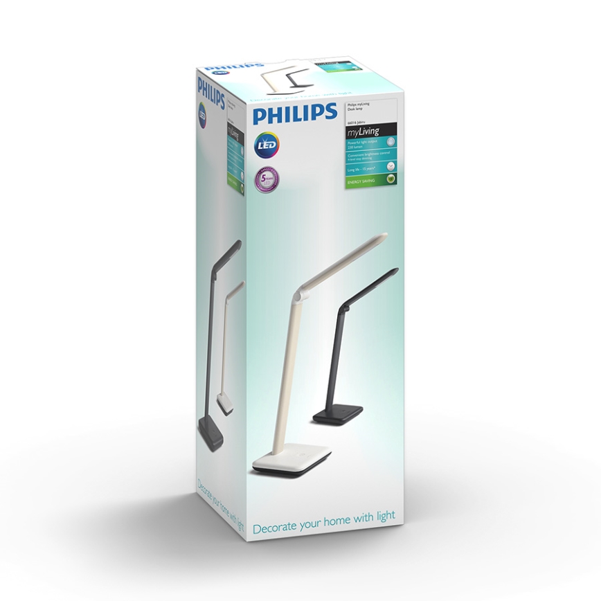 Philips 66016/30/P3 - LED Stmievateľná stolná lampa JABIRU LED/4,5W/230V čierna