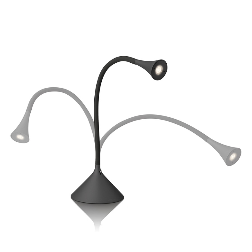 Philips 66731/30/16 - Stolná LED lampa CREATE čierna 1xHighPower LED/2,5W/230V