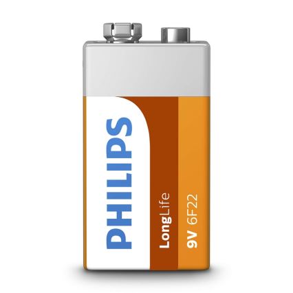 Philips 6F22L1F/10 - Zinkochloridová batéria 6F22 LONGLIFE 9V 150mAh