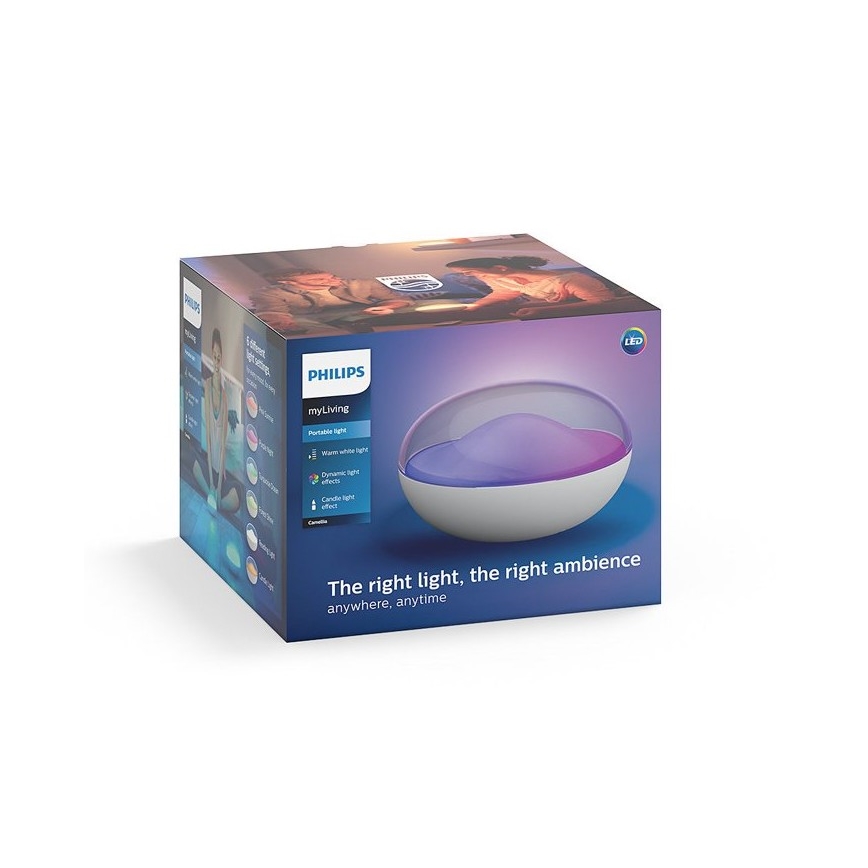 Philips 70104/31/P0 - LED RGB Stmievateľná prenosná lampa CAMELLIA LED/3W/5V