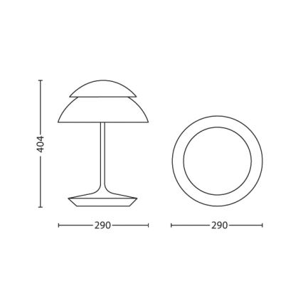 Philips 71202/31/PH - Stmievateľná stolná lampa HUE BEYOND 2xLED/4,5W/230V/RGB