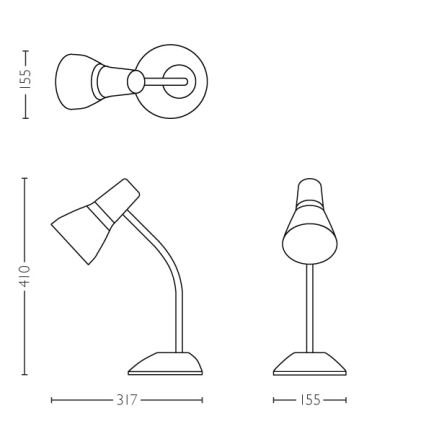 Philips 71567/33/PN - Stolná lampa MYLIVING PEAR 1xE27/11W/230V