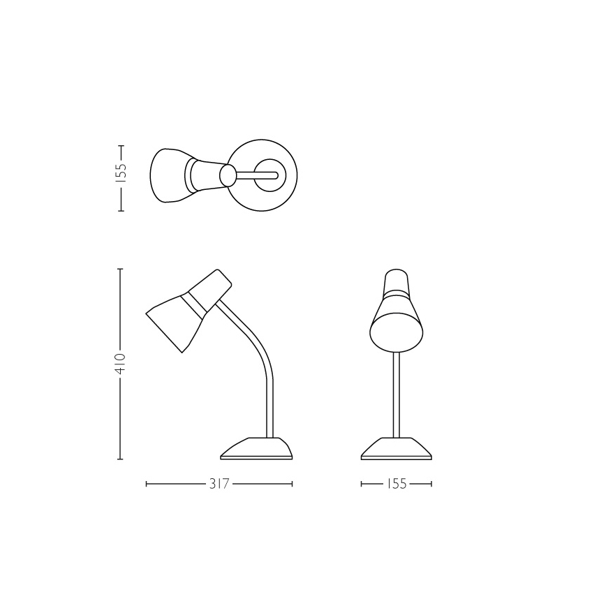 Philips 71567/33/PN - Stolná lampa MYLIVING PEAR 1xE27/11W/230V