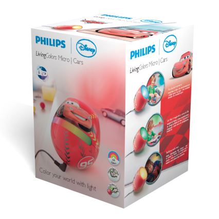 Philips 71704/32/16 - LED lampička LIVINGCOLORS MICRO DISNEY CARS 1xRGB LED/4,7W