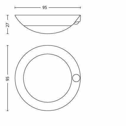 LED detské nástenné svietidlo 1xLED/0,06W/2xAAA senzor