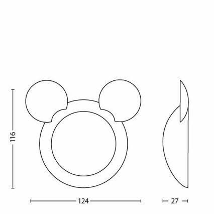 Philips 71766/30/16 - LED detské senzorové svietidlo MICKEY 1xLED/0,06W/2xAAA