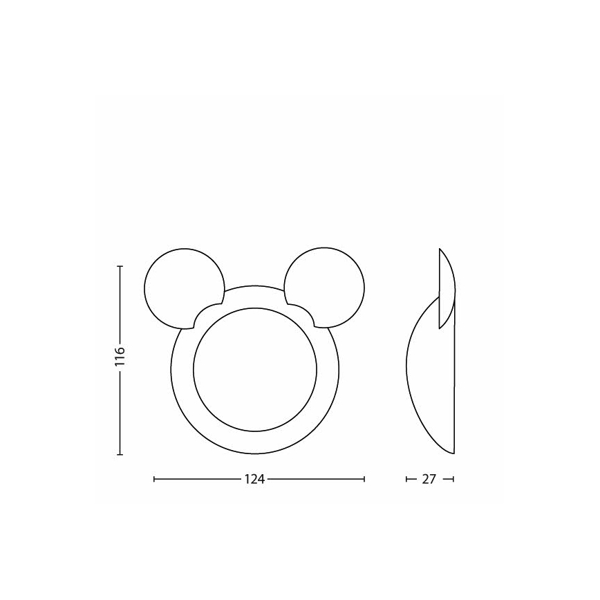 Philips 71766/30/16 - LED detské senzorové svietidlo MICKEY 1xLED/0,06W/2xAAA