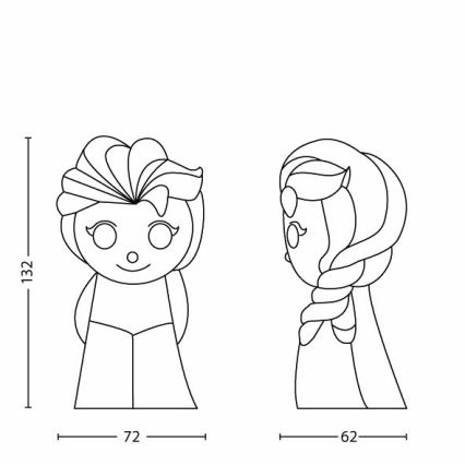 Detská lampička LED/2xAAA