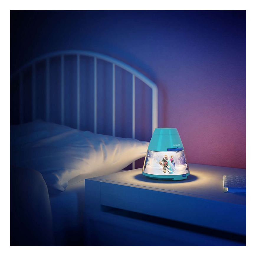 Philips 71769/08/16 - LED dětská lampa FROZEN 1xLED/0,1W + 3xLED/0,3W/3xAA projektor