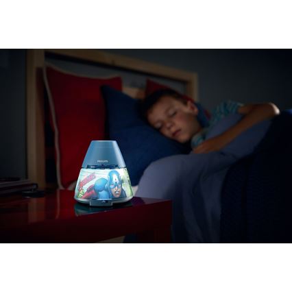 Philips 71769/35/P0 - LED detský projektor a svetlo AVENGERS 1xLED/0,1W/4,5V