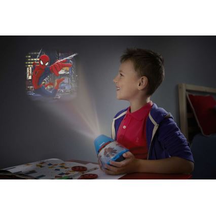 Philips 71769/40/16 - LED Detský projektor MARVEL SPIDER MAN LED/0,1W/3xAA