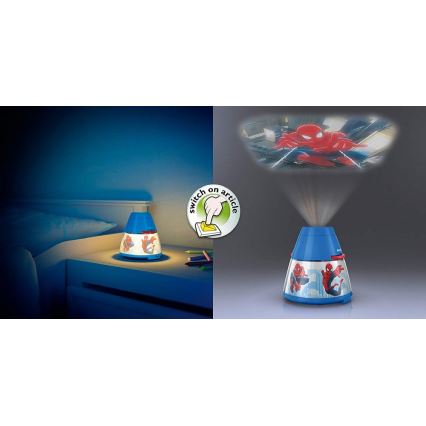 Philips 71769/40/16 - LED Detský projektor MARVEL SPIDER MAN LED/0,1W/3xAA